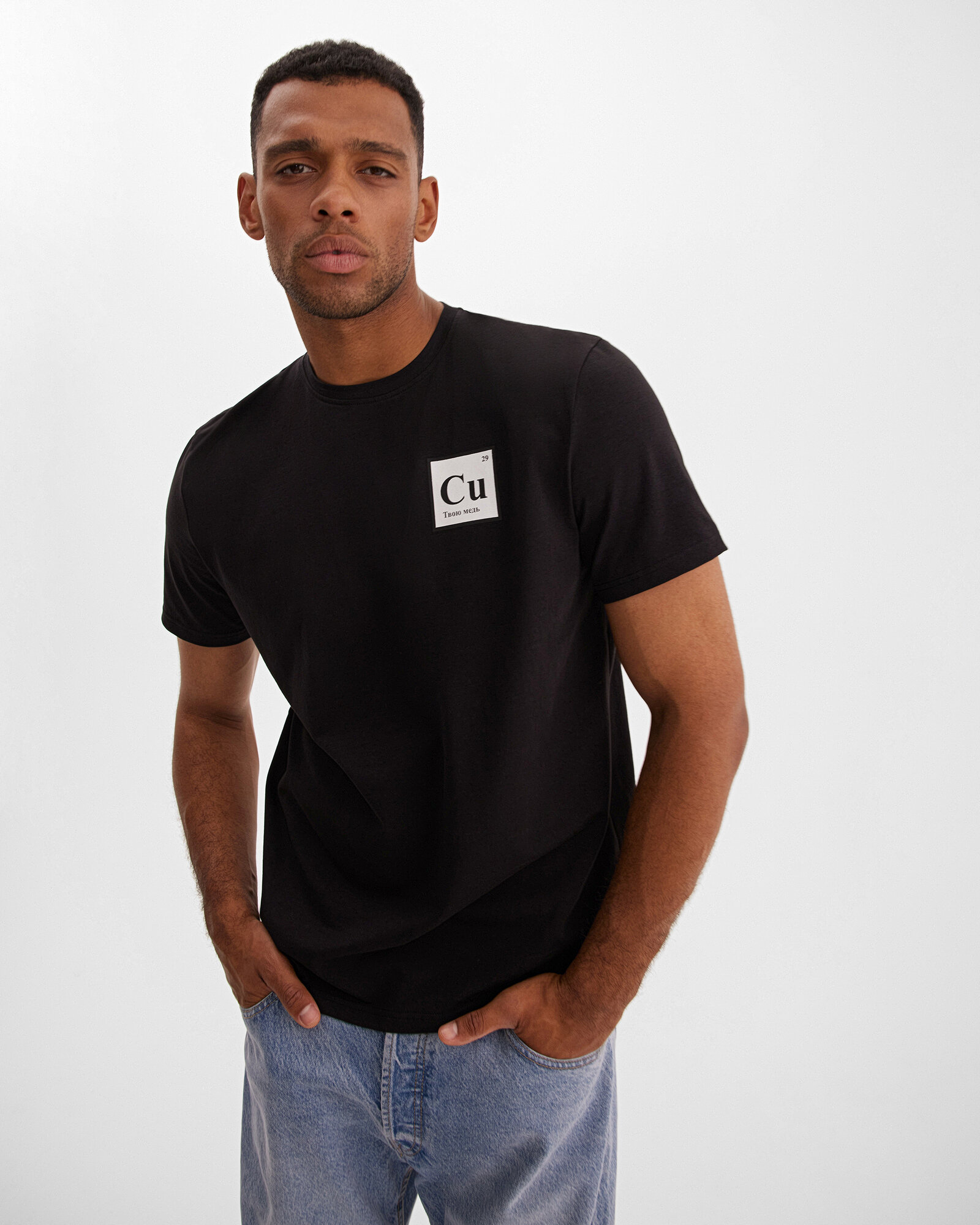 

Футболка мужская BARMARISKA фм-б0282 черная 40-42 RU, фм-б0282