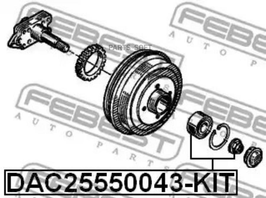 

FEBEST ПОДШИПНИК СТУПИЧНЫЙ ЗАДНИЙ РЕМКОМПЛЕКТ 25X55X43