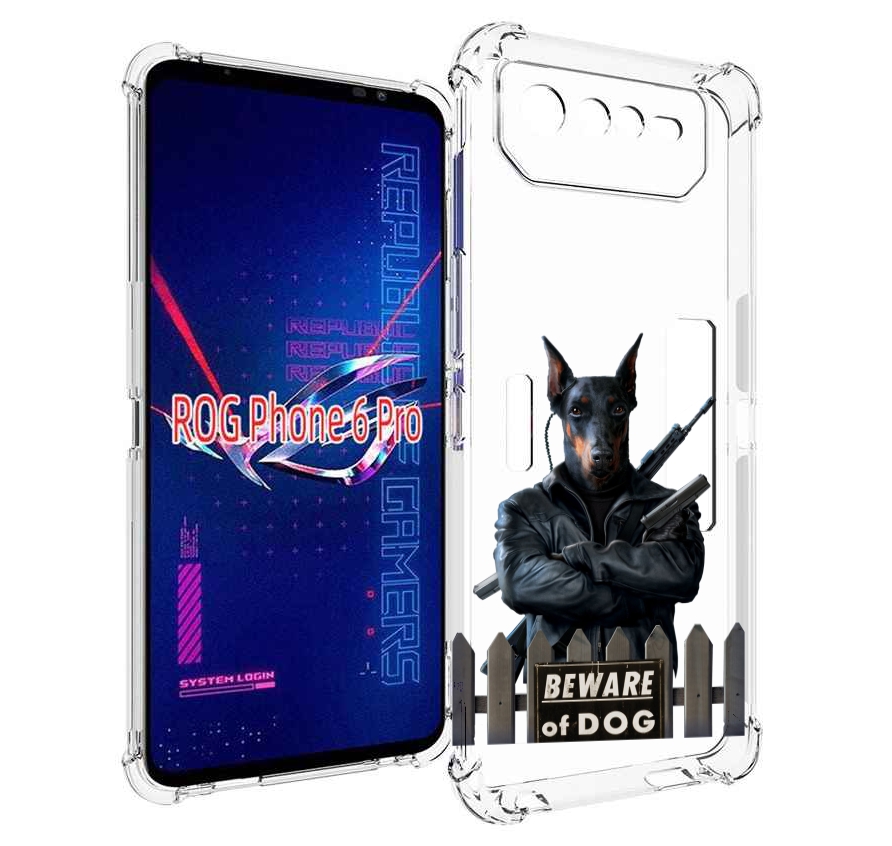 

Чехол MyPads доберман для Asus ROG Phone 6 Pro, Прозрачный, Tocco