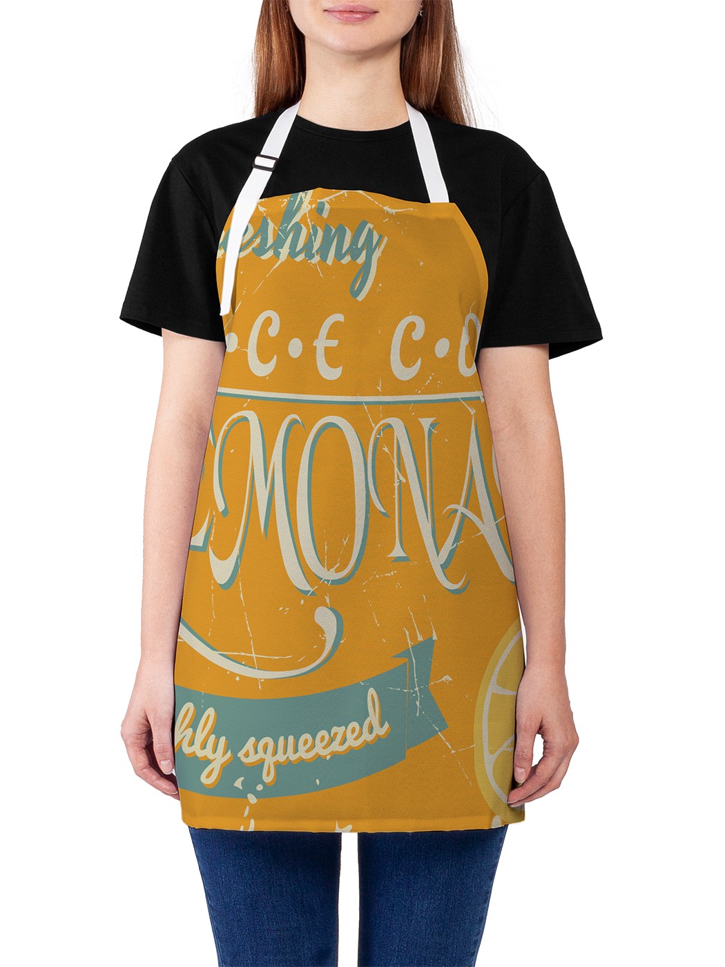 

Фартук женский JoyArty для готовки "Освежающий ледяной лимонад", универсальный размер