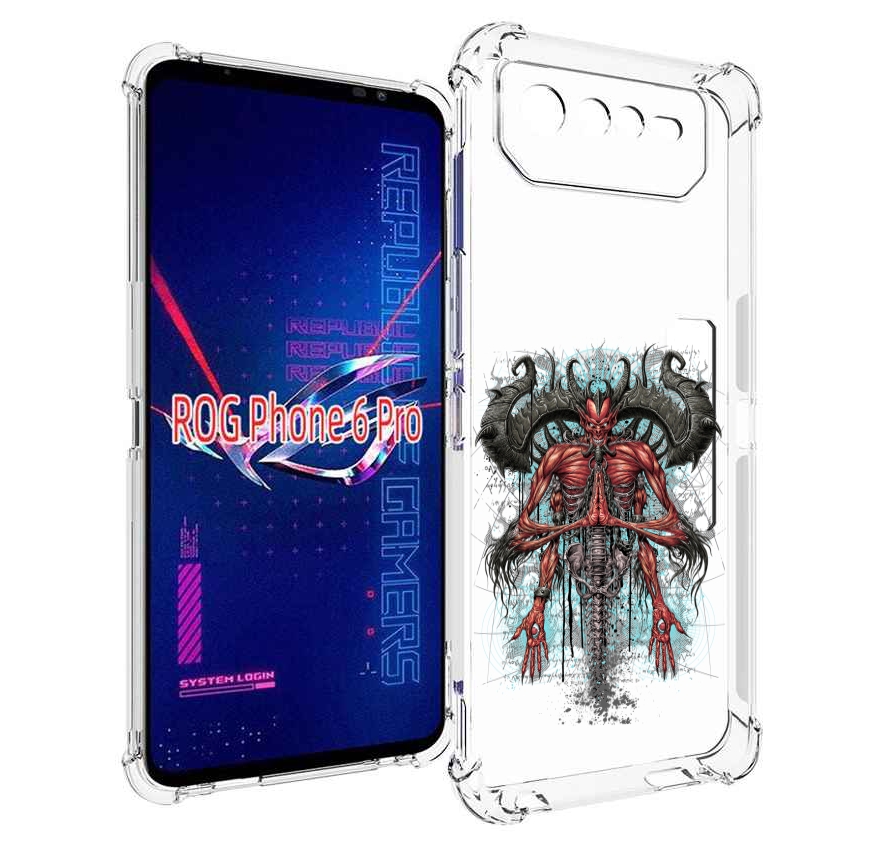 

Чехол MyPads дьявол для Asus ROG Phone 6 Pro, Прозрачный, Tocco