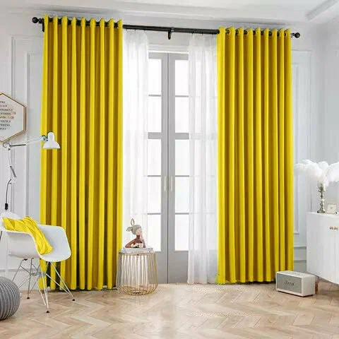 

Комплект Штор Sofa Home Блэкаут/ Blackout 600х245 см, Желтый на люверсах, 742219159