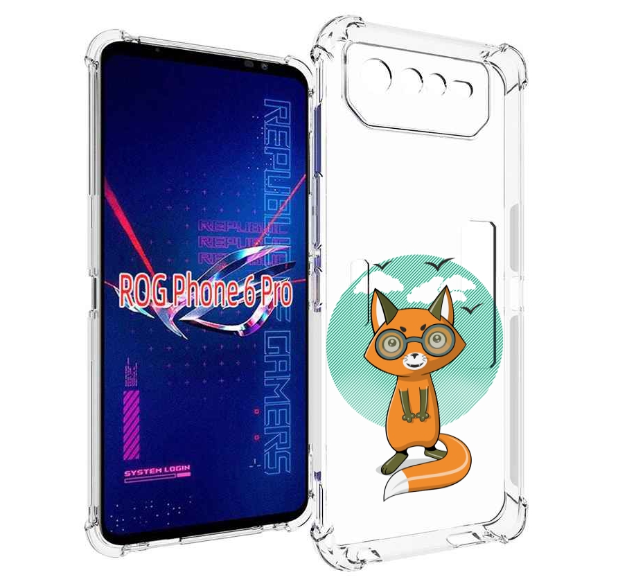 

Чехол MyPads задумчивая лиса для Asus ROG Phone 6 Pro, Прозрачный, Tocco