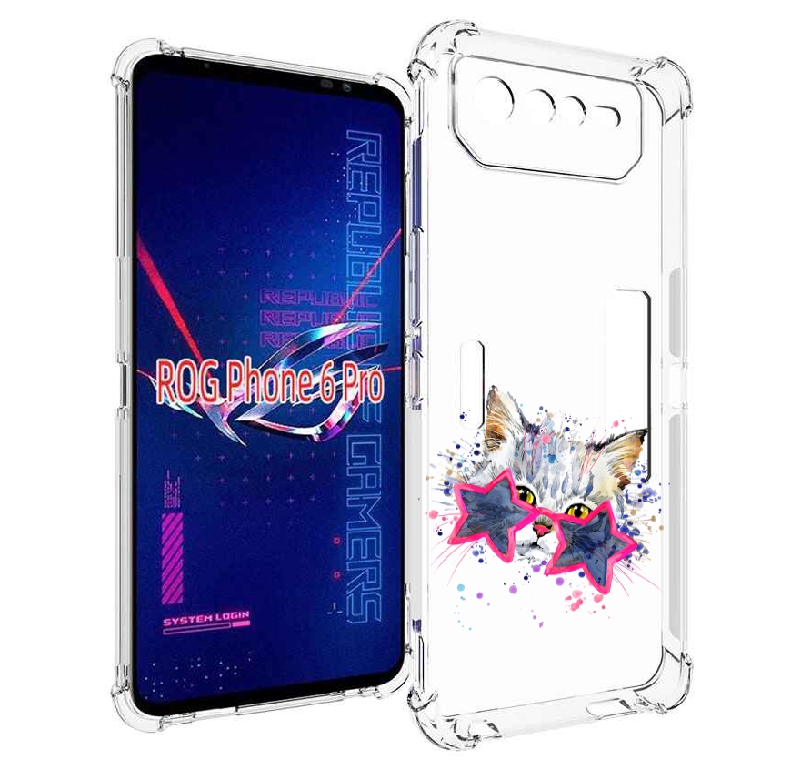 

Чехол MyPads звездные очки для Asus ROG Phone 6 Pro, Прозрачный, Tocco