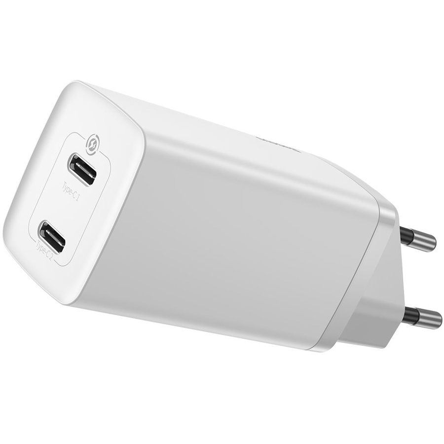 

Сетевое ЗУ PD 3.0+QC 4+ 2xUSB Type-C Baseus GaN2 Lite 65W - Белое (CCGAN2L-E02)