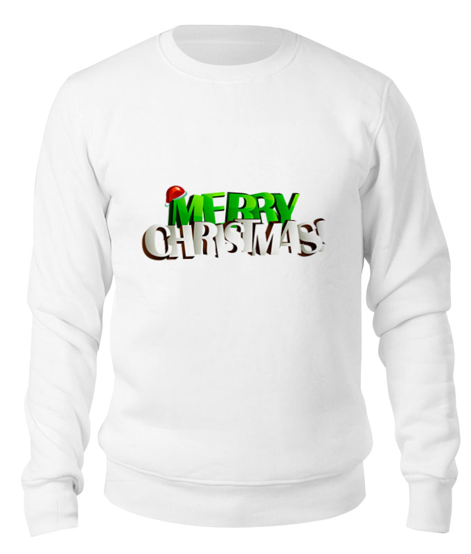 

Свитшот унисекс Printio Merry christmas белый 2XL, Merry christmas