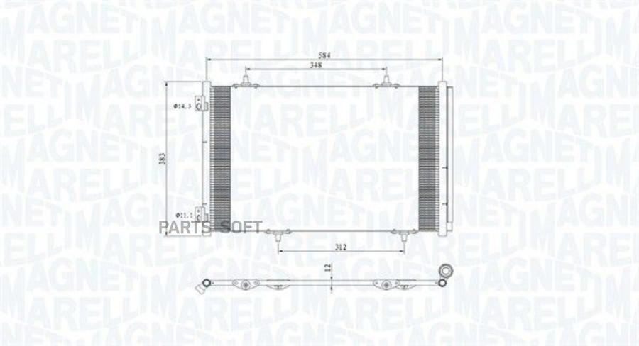 

Радиатор кондиционера Magneti Marelli 350203812000