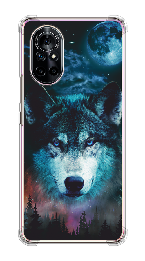 

Чехол на Honor V40 Lite/Huawei Nova 8 "Лунный волк", Бирюзовый;розовый;синий, 6105150-1