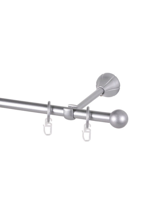 

Карниз для штор однорядный WINDECO HOME 240 см металлический 1 ряд настенный серебристый, Артик Шар 1 ряд