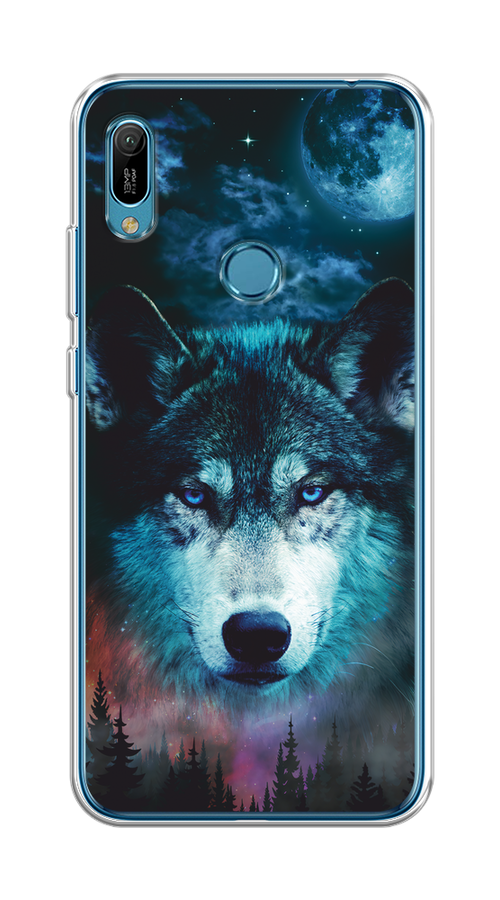 

Чехол на Huawei Y6 2019/Y6s/Honor 8A "Лунный волк", Бирюзовый;розовый;синий, 611550-1