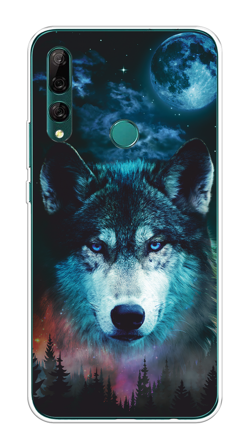 

Чехол на Huawei Y9 Prime 2019 "Лунный волк", Бирюзовый;розовый;синий, 611950-1