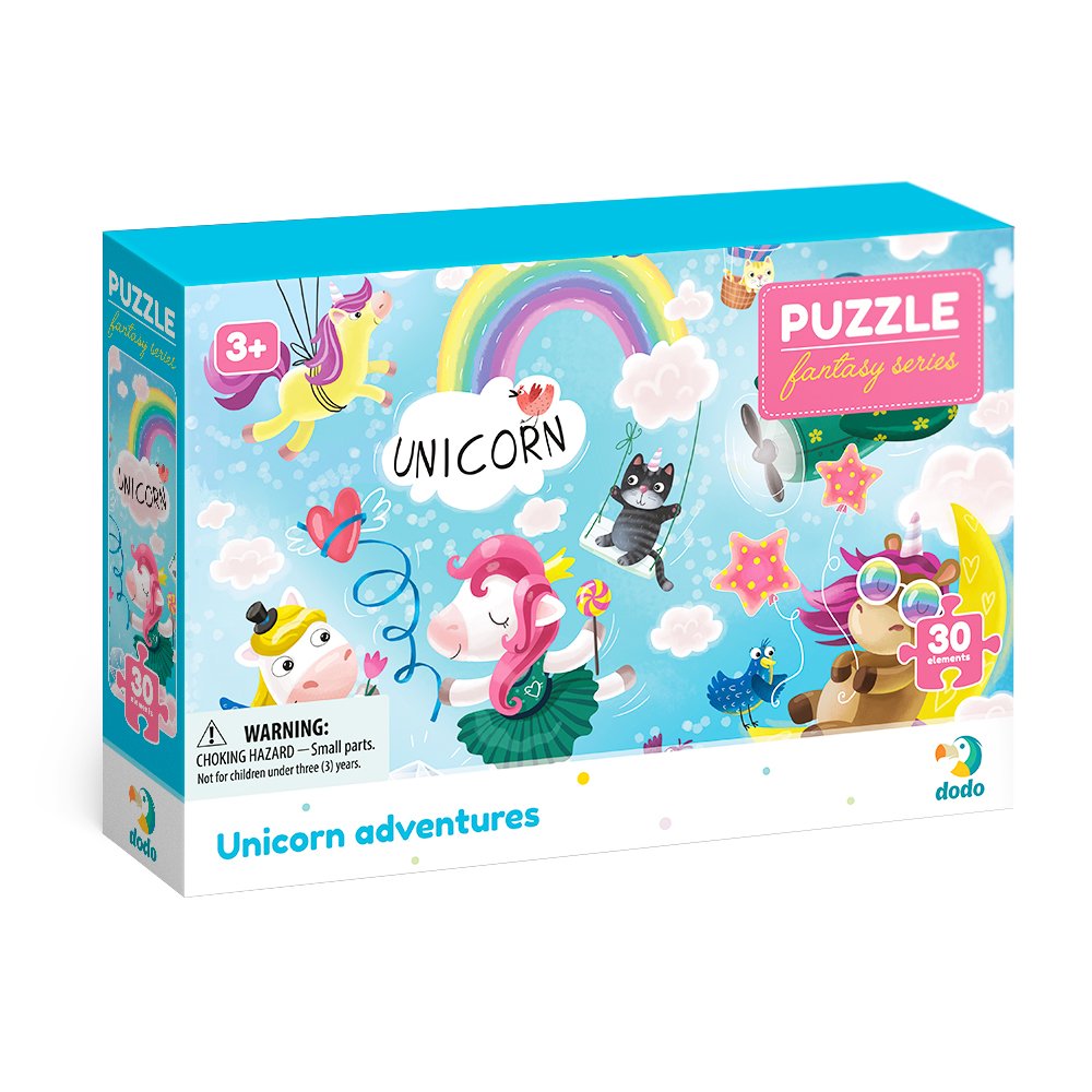 Пазл Dodo Приключения единорожек Unicorn adventures 30 элементов, 27х20 см, 300416