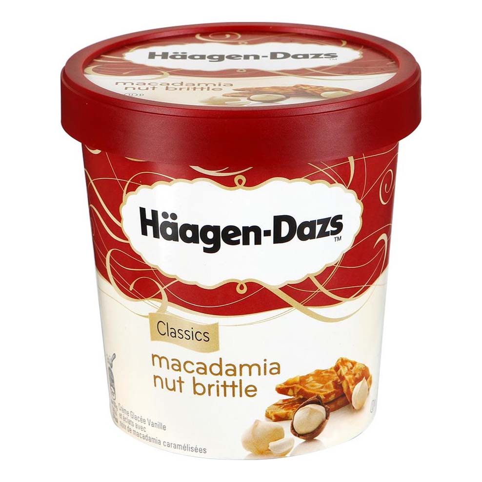 

Мороженое пломбир Haagen-Dazs ваниль с орехами макадамия 430 г