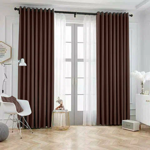 

Комплект Штор Sofa Home Блэкаут/ Blackout 600х255 см, Шоколадный на люверсах, 751172424