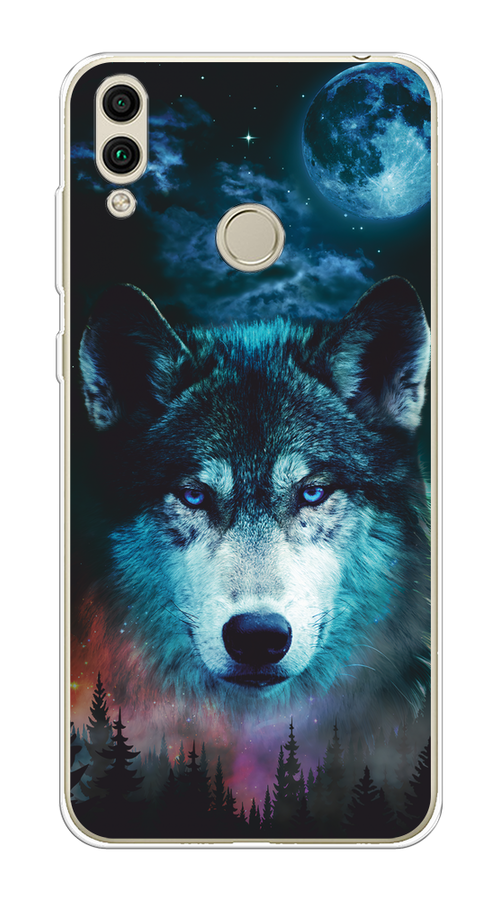 

Чехол на Honor 8C "Лунный волк", Бирюзовый;розовый;синий, 67150-1
