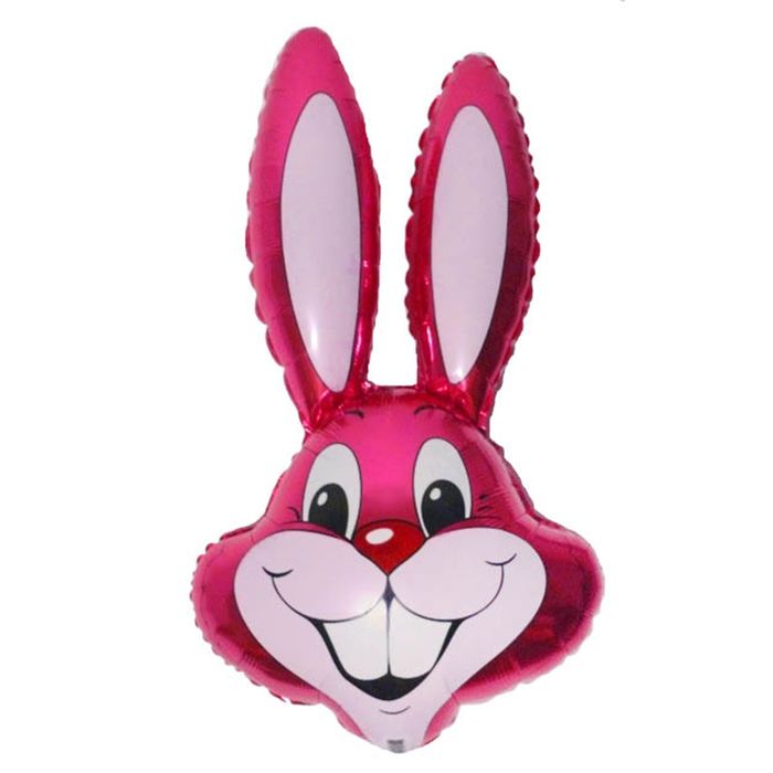 фото Шар фольгированный 24 кролик, цвет малиновый flexmetal
