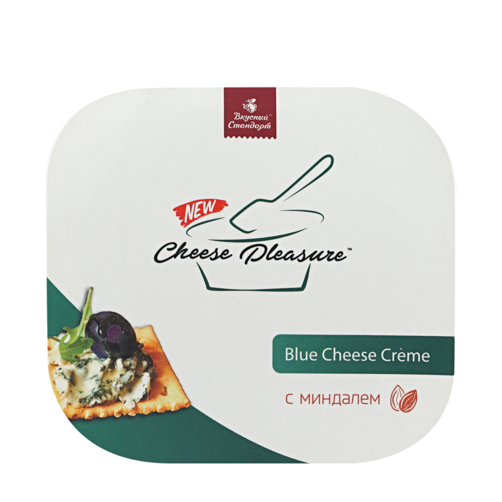 

Сыр мягкий Cheese Pleasure с голубой плесенью и миндалем 55% 150 г