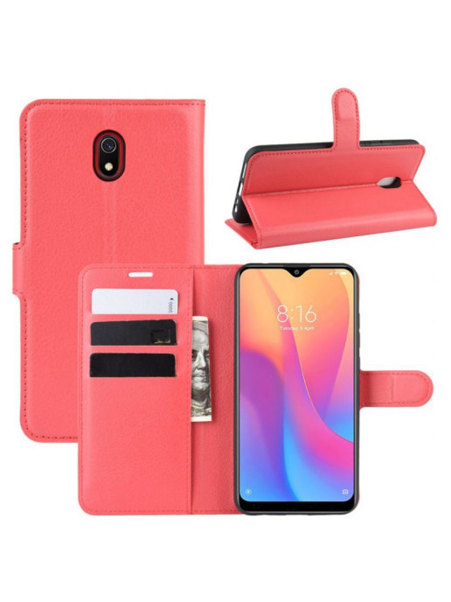 

Чехол Wallet для смартфона Xiaomi Redmi 8A красный