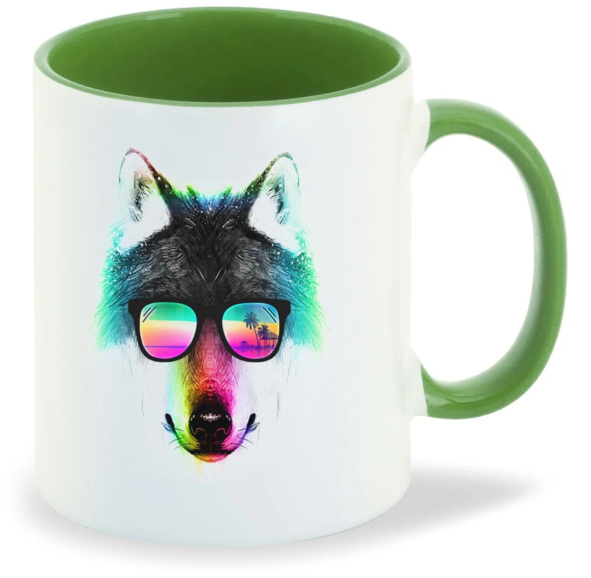 

Кружка CoolPodarok Волк в очках