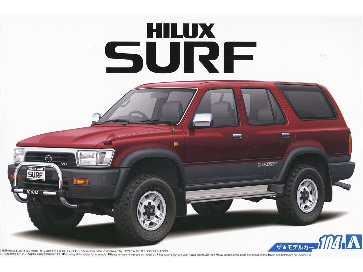 фото Сборная модель aoshima 1/24 toyota hilux surf ssr-x wide body '91 05698