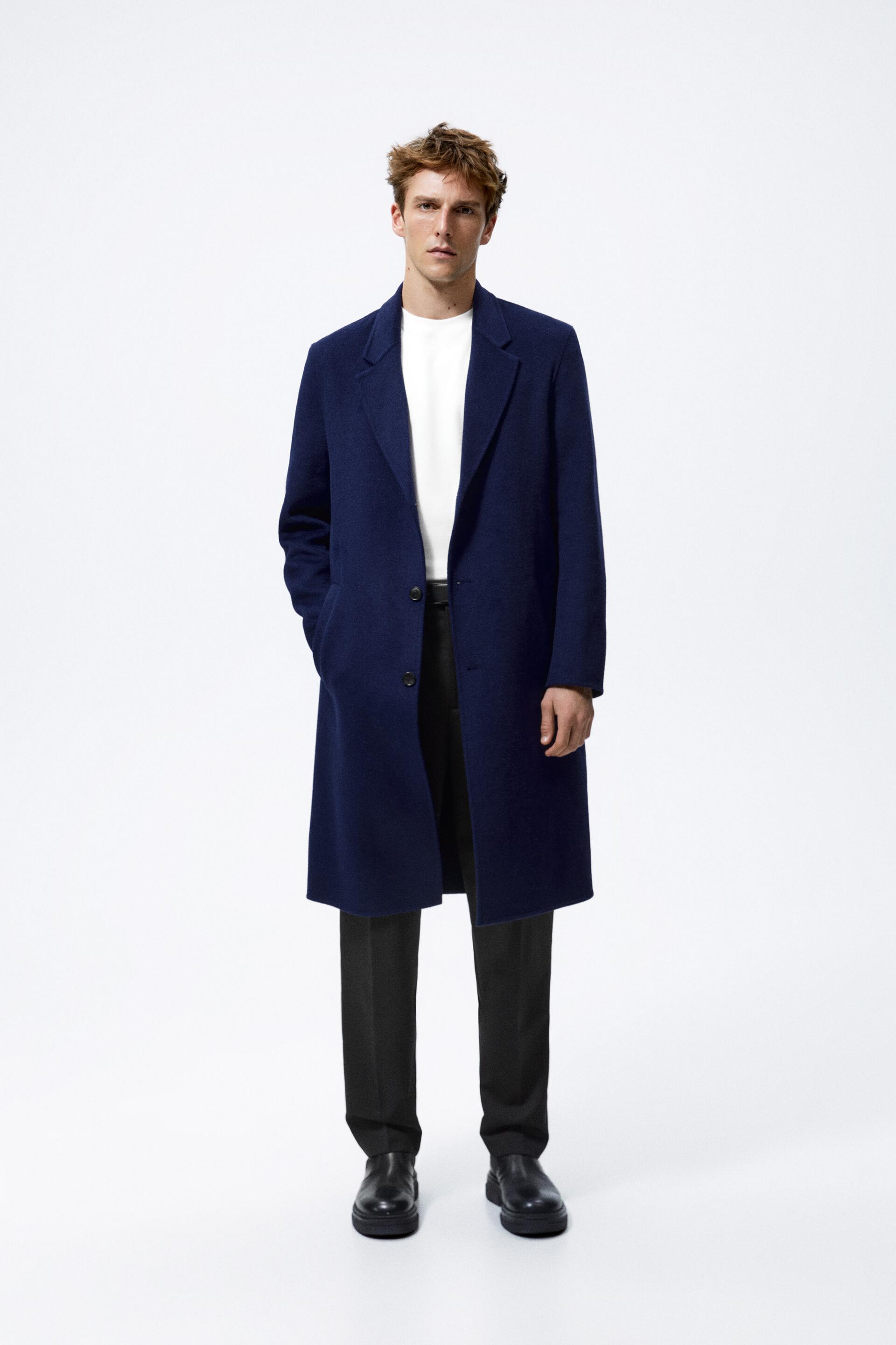 

Пальто мужское ZARA 08491400 синее XL, 08491400