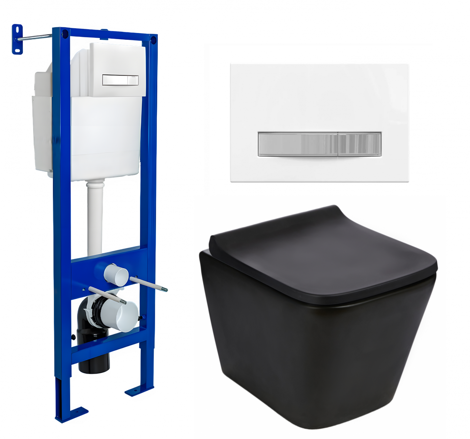 

Комплект: инсталляция Berges Wasserhaus Atom Line + унитаз Gelbach MT-BL + кнопка, 566307