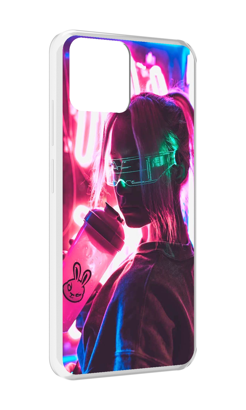 

Чехол MyPads девушка неоновый фон женский для Blackview A95, Прозрачный, Tocco