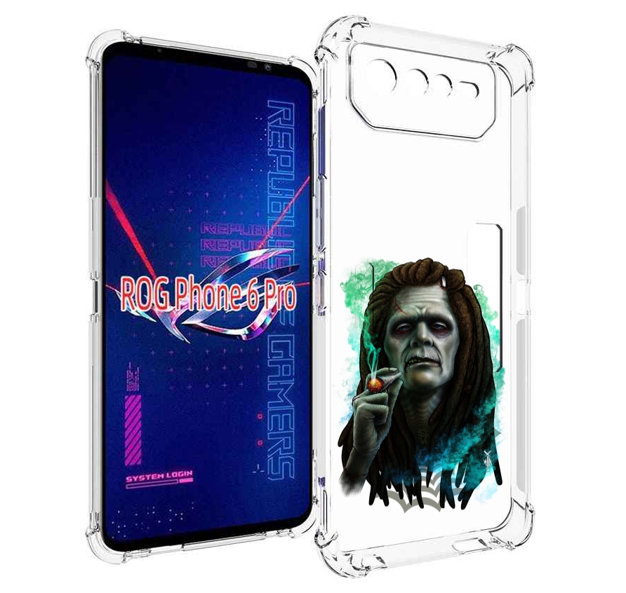 

Чехол MyPads зеленый мужчина с сигаретой для Asus ROG Phone 6 Pro, Прозрачный, Tocco