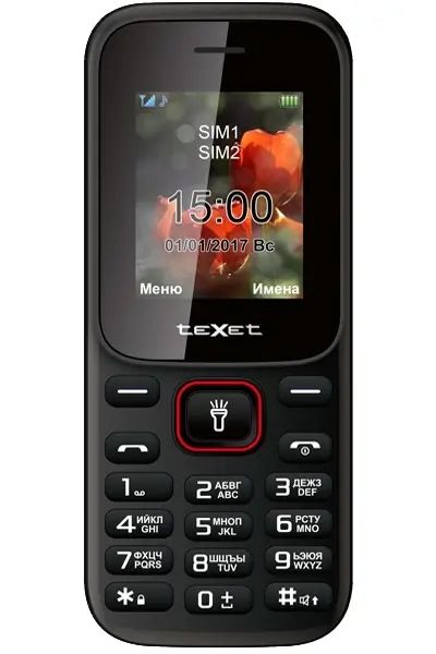 

Сотовый телефон TEXET TM-128 Black Red