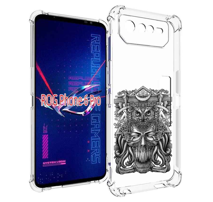 

Чехол MyPads зубастая сова для Asus ROG Phone 6 Pro, Прозрачный, Tocco