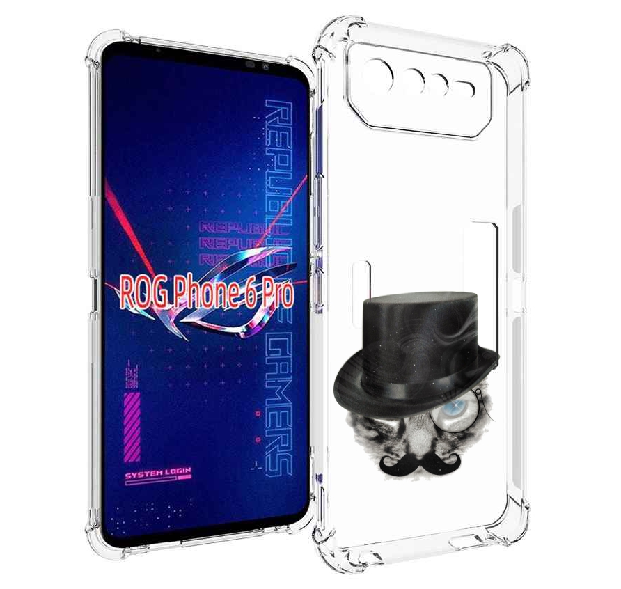 

Чехол MyPads интелегентный кот для Asus ROG Phone 6 Pro, Прозрачный, Tocco