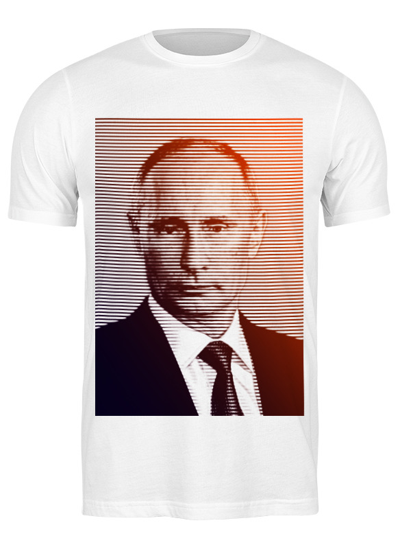 

Футболка мужская Printio Путин-арт белая S, Путин-арт