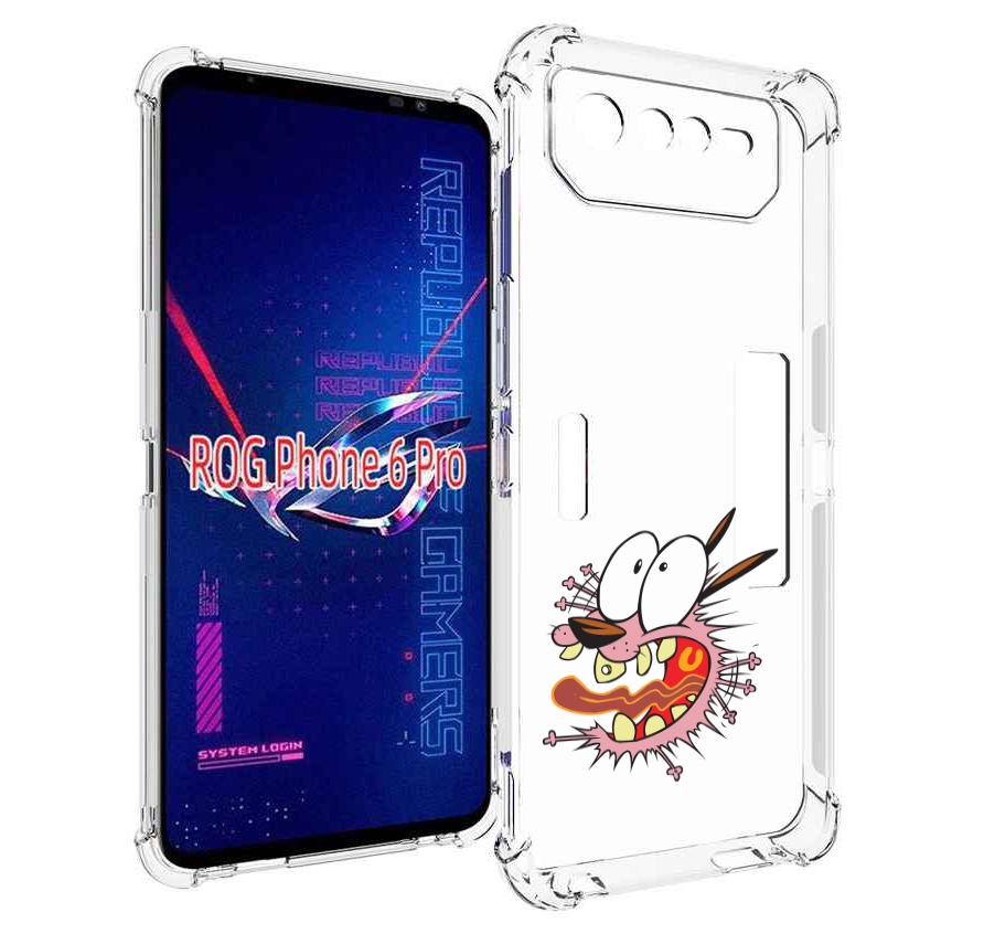 

Чехол MyPads испуганный бобик для Asus ROG Phone 6 Pro, Прозрачный, Tocco