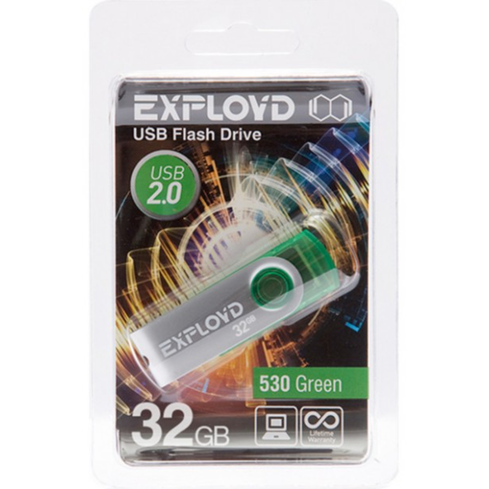 Карта памяти Exployd USB 32Гб EX032GB530 (EX032GB530 Green)