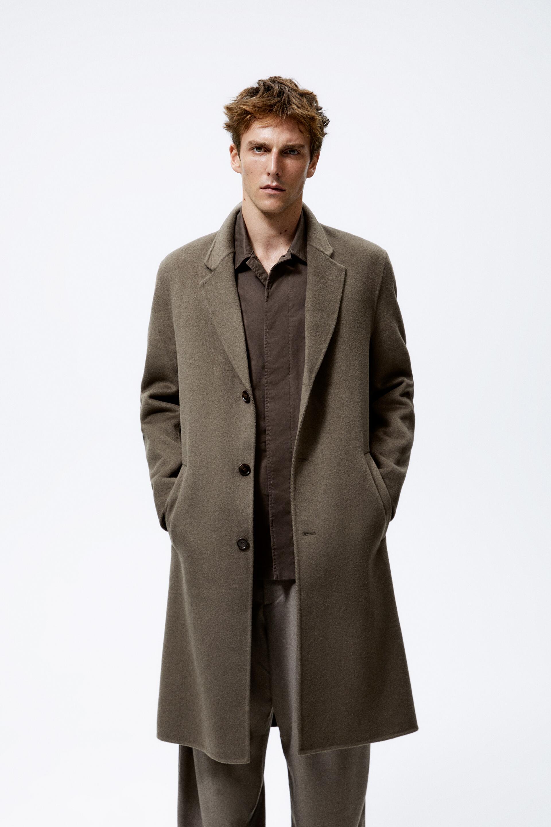 

Пальто мужское ZARA 08491400 коричневое XL (доставка из-за рубежа), 08491400
