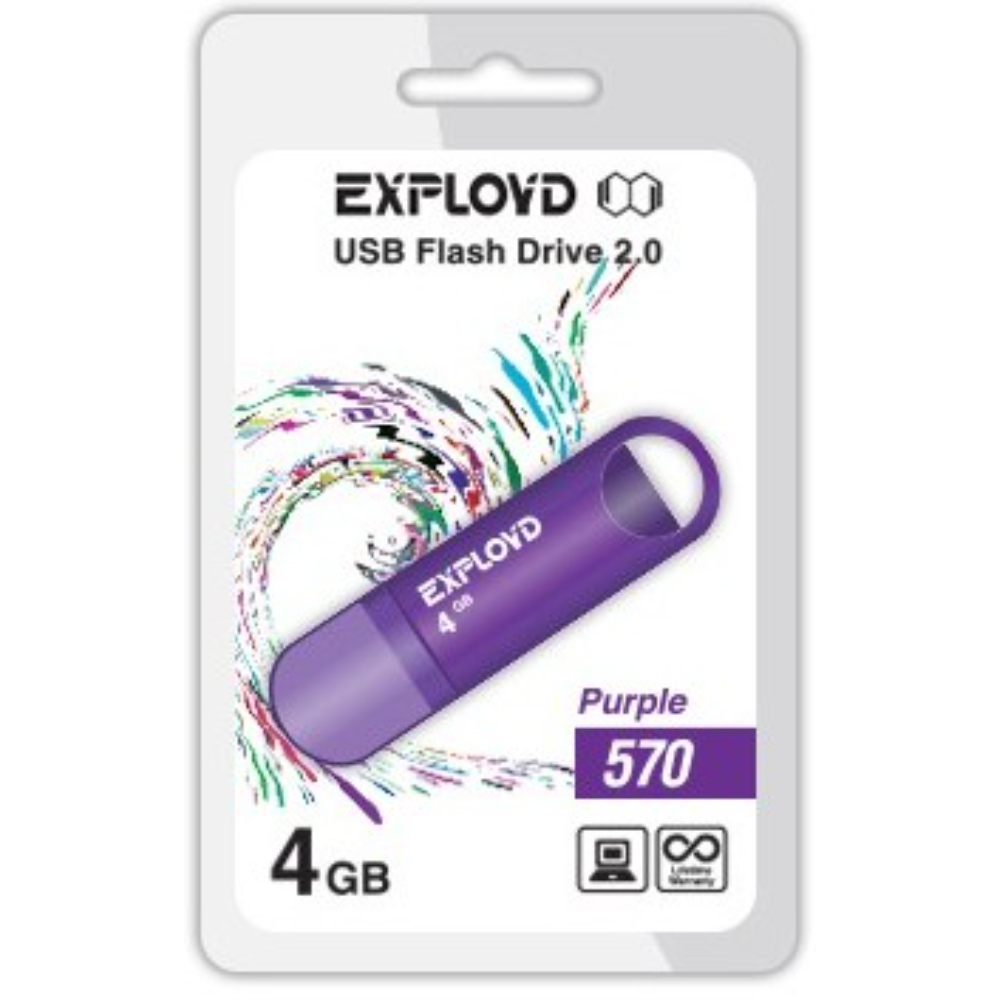 фото Карта памяти exployd usb 4гб ex-4gb-570 (ex-4gb-570 purple)