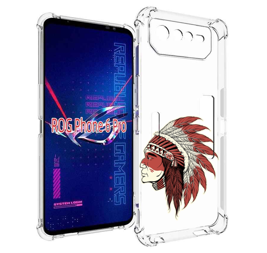 

Чехол MyPads красный индеец для Asus ROG Phone 6 Pro, Прозрачный, Tocco
