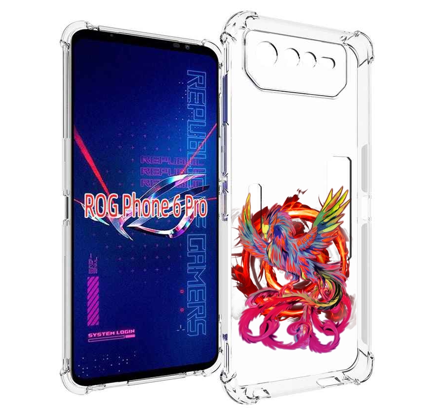 

Чехол MyPads красочный феникс для Asus ROG Phone 6 Pro, Прозрачный, Tocco
