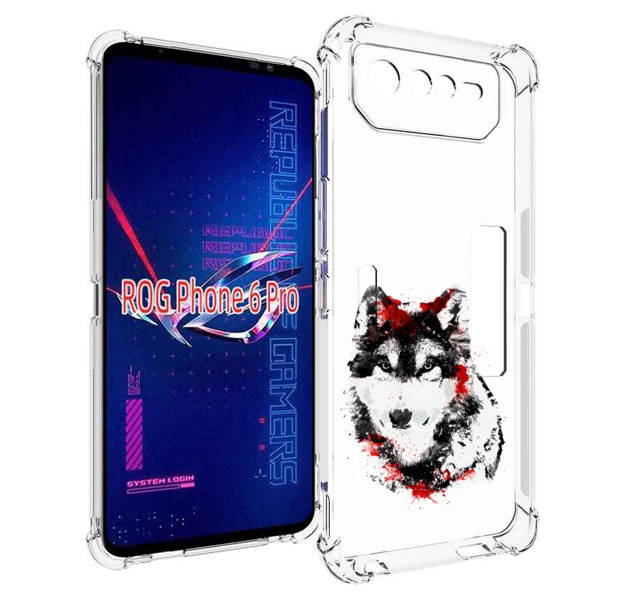 

Чехол MyPads кровавый волк для Asus ROG Phone 6 Pro, Прозрачный, Tocco