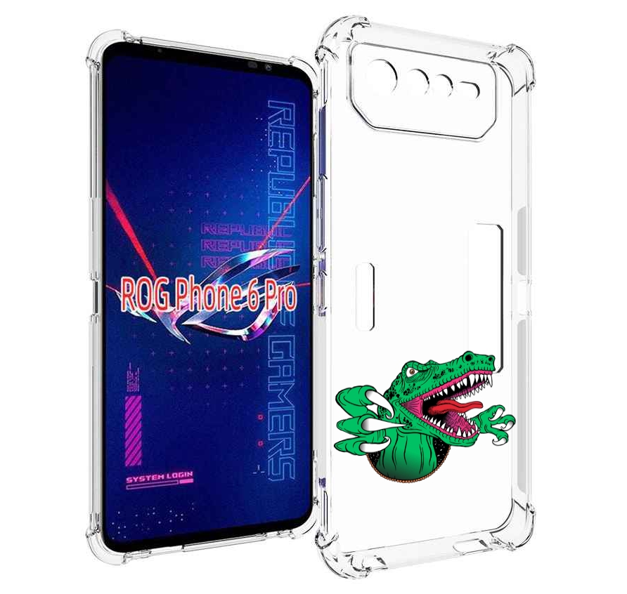 

Чехол MyPads крокодил для Asus ROG Phone 6 Pro, Прозрачный, Tocco