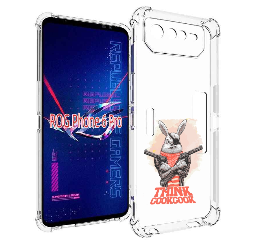 

Чехол MyPads кролик пират для Asus ROG Phone 6 Pro, Прозрачный, Tocco
