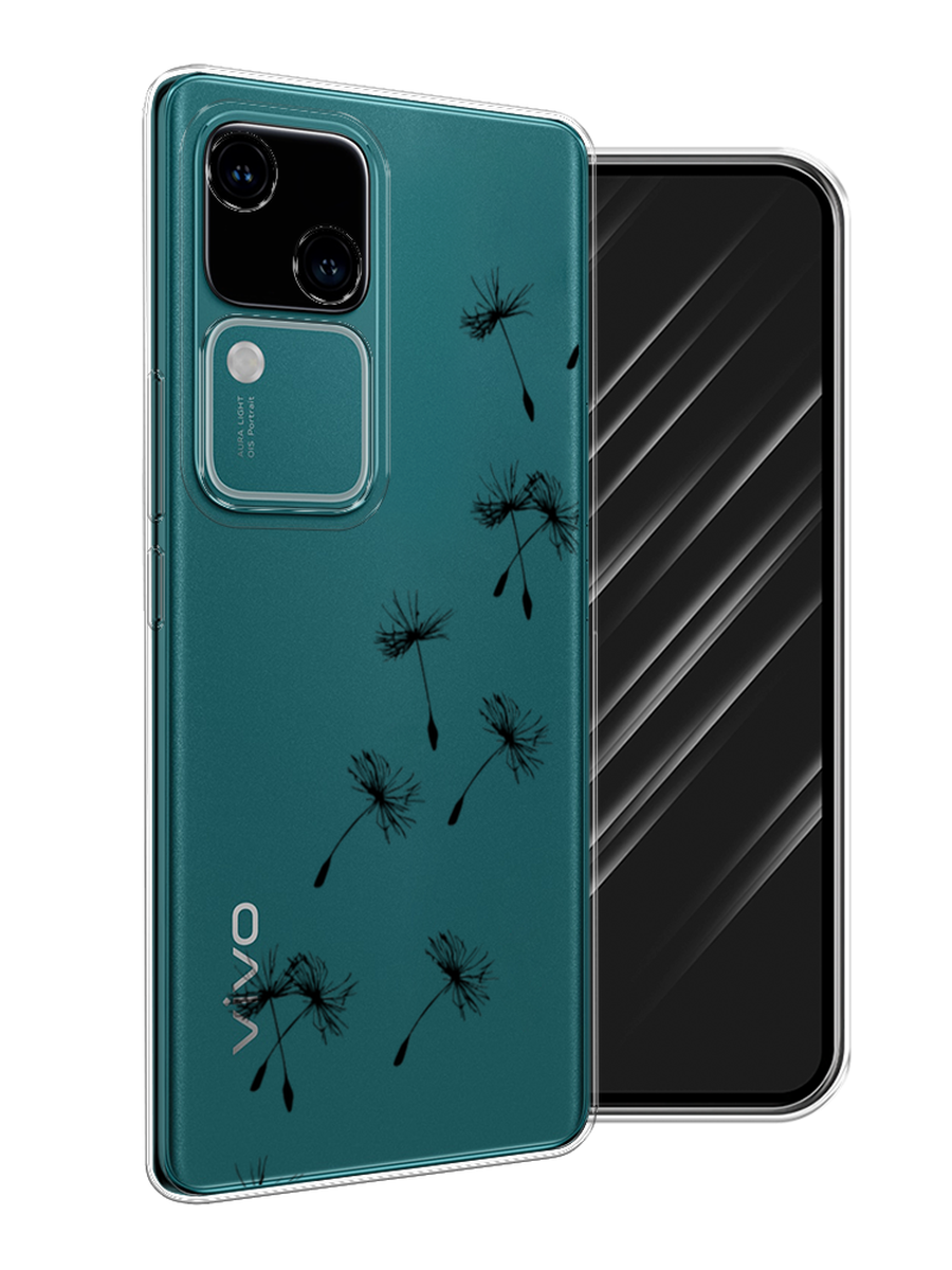 

Чехол Awog на Vivo V30/S18 "Летящие одуванчики", Черный, 2610250-1