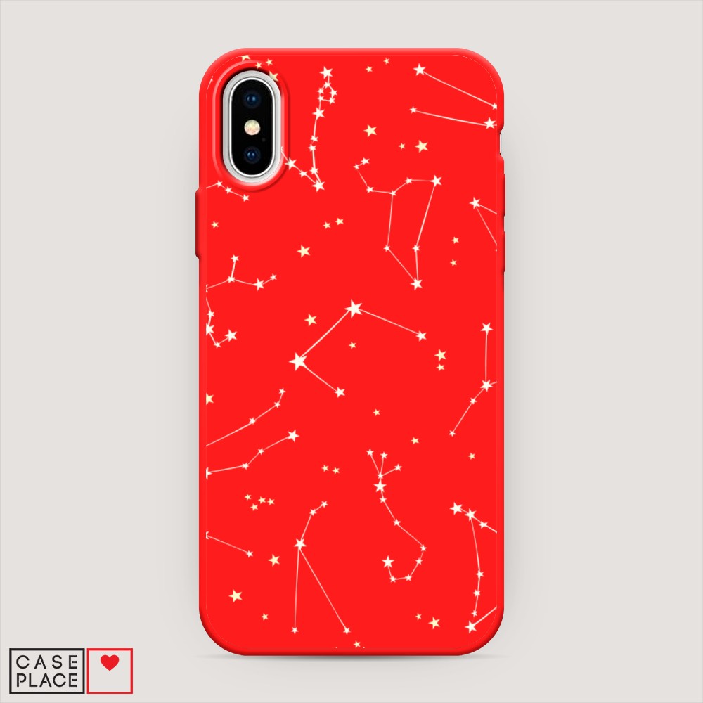 

Матовый силиконовый чехол "Созвездия" на Apple iPhone XS (10S), 11853-1