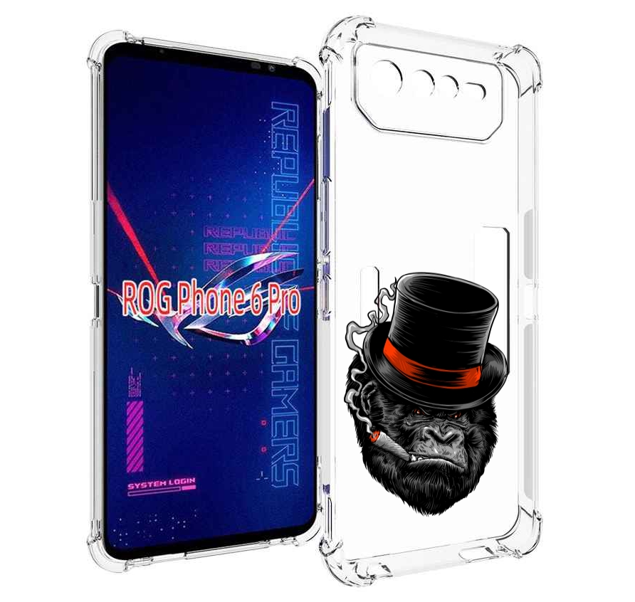 

Чехол MyPads дизайнерская горилла для Asus ROG Phone 6 Pro, Прозрачный, Tocco