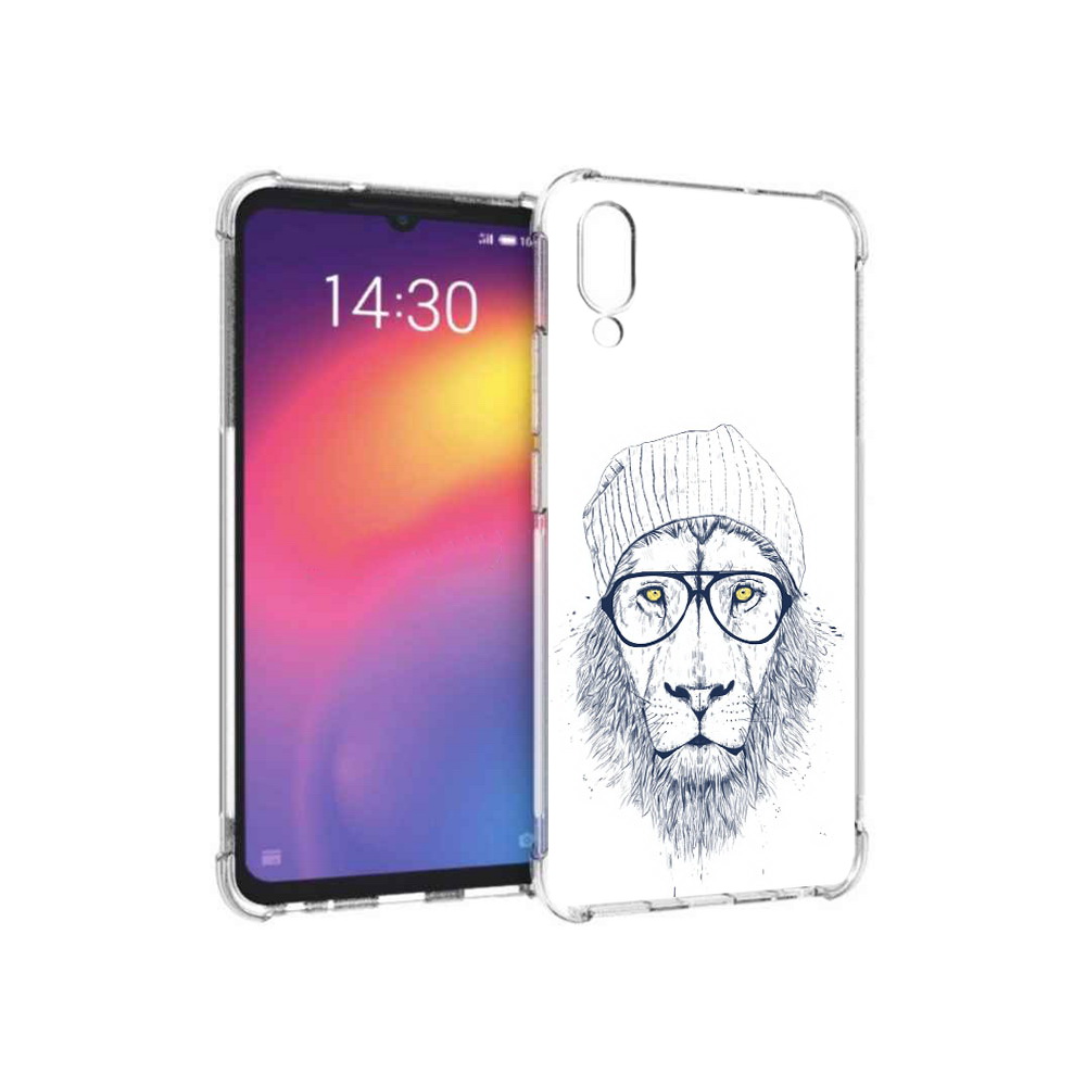 

Чехол MyPads Tocco для Meizu Note 9 хиппи лев (PT134513.88.663), Прозрачный, Tocco