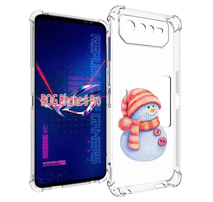 

Чехол MyPads Веселый снеговик для Asus ROG Phone 6 Pro, Прозрачный, Tocco