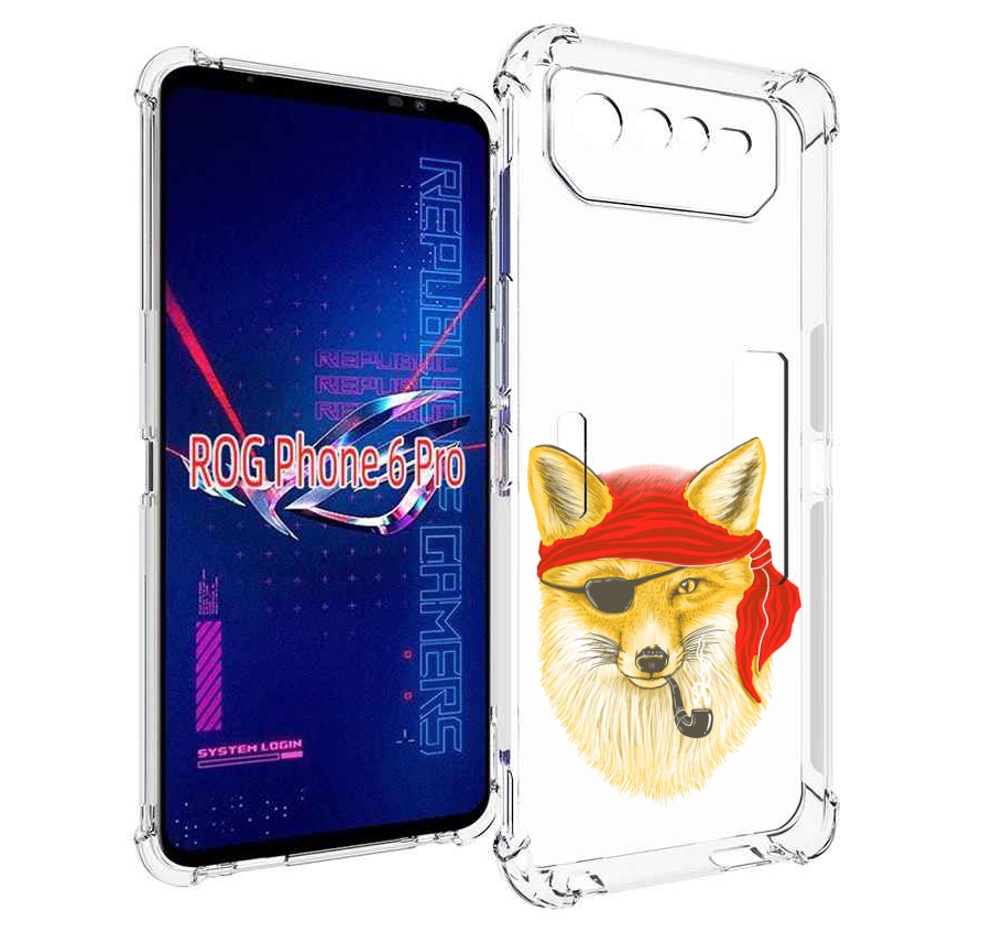 

Чехол MyPads лиса-пират для Asus ROG Phone 6 Pro, Прозрачный, Tocco