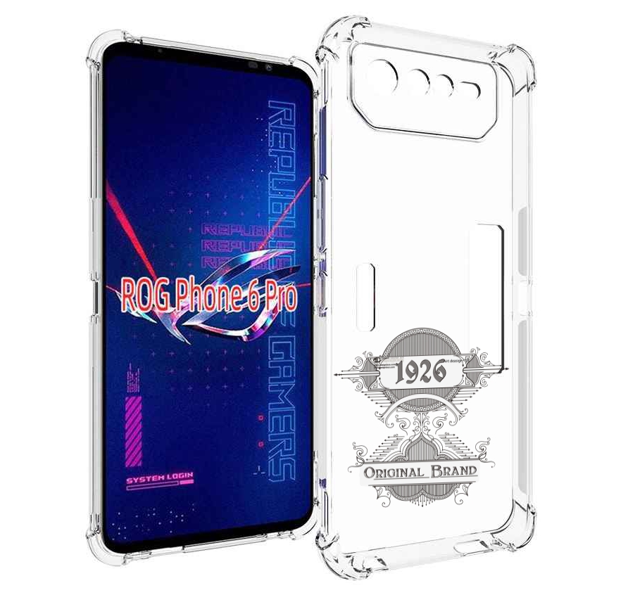 

Чехол MyPads логотип черно белый для Asus ROG Phone 6 Pro, Прозрачный, Tocco