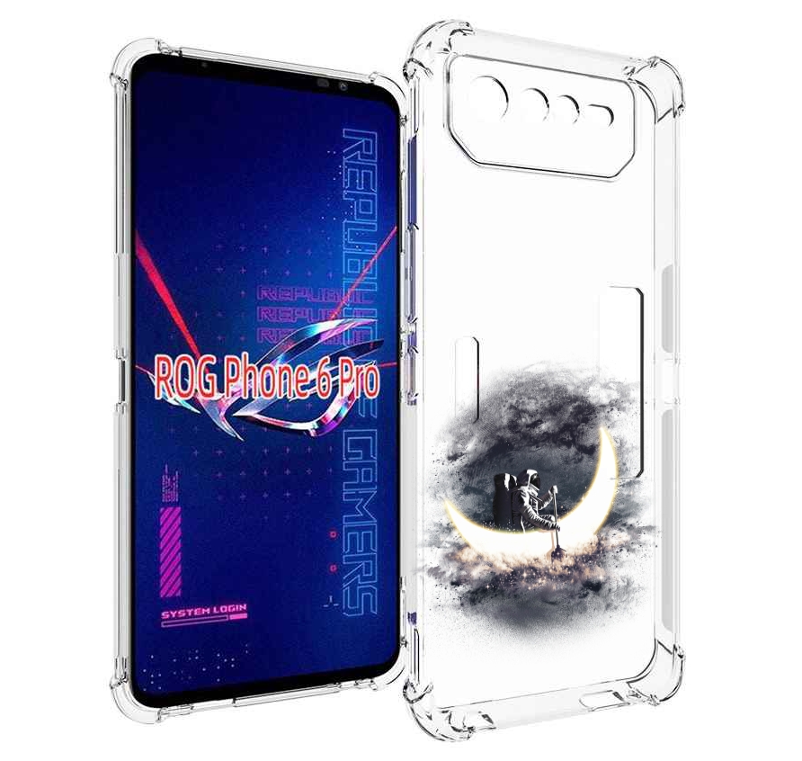 

Чехол MyPads лунный путешественник для Asus ROG Phone 6 Pro, Прозрачный, Tocco