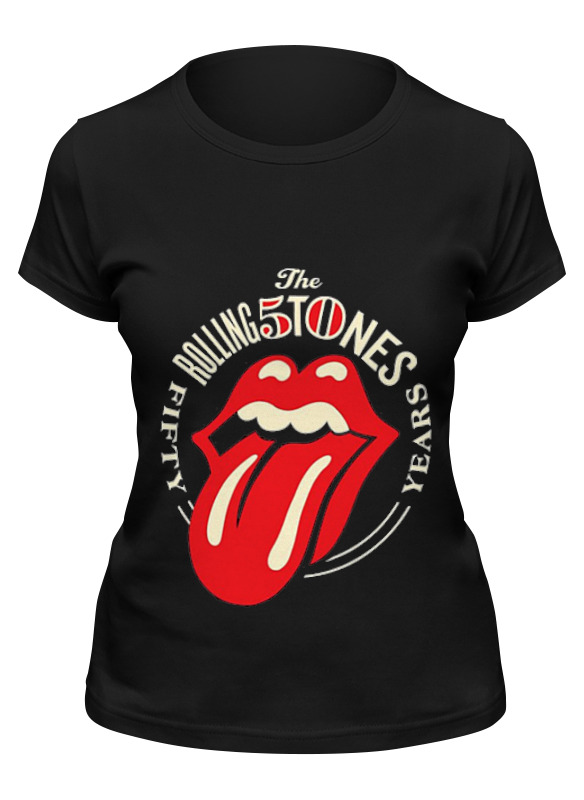 

Футболка женская Printio The rolling stones черная M, Черный, The rolling stones